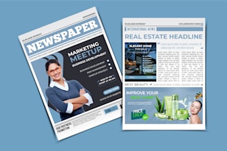 design amazing postcard, magazine ad, newspaper ad, print ad