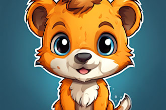 design an animal mascot, cute cartoon character