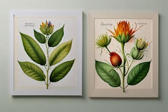 paint watercolour botanical illustrations