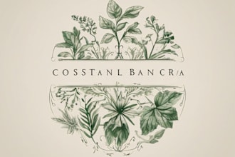 design a custom botanical logo and brand identity