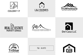 design a luxury and modern real estate logo