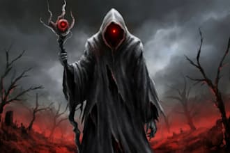 make fantasy horror character and monster art