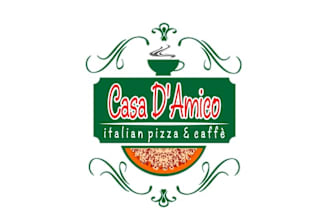 design top notch images pizza and caffee logo