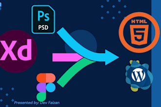 convert figma to html, xd to html, sketch to html, psd to html responsive