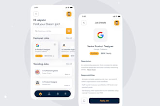 build job listing app, job portal app, job training app, job searching app