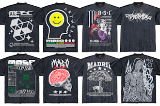 a design luxury streetwear, rock, y2k, grunge, trap