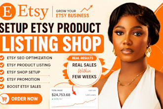 setup etsy product listing shop etsy seo etsy promotion etsy listing etsy shop