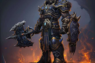 draw your game character from world of warcraft, dnd