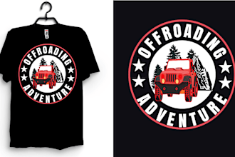 do create offroading ,camping and hiking t shirt design