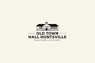 design previous town hall beautiful mountain logo