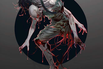 create a digital fantasy horror character for you