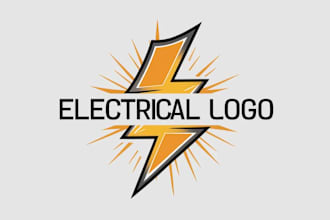 modern power, energy, electrical company logo design