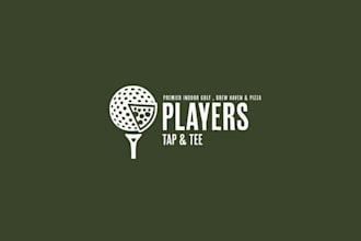 premier indoor golf brew pizza logo