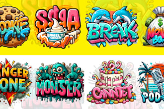 design graffiti logo t shirt design for business or company