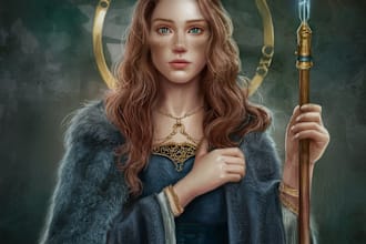draw a unique esoteric or fantasy medieval art for you