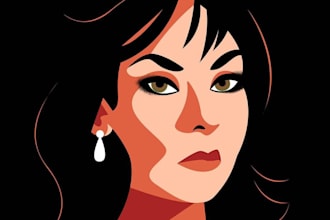 create a geometric, abstract portrait