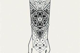 make a geometric tattoo design