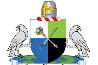 do attractive family crest heraldic coat of arms logo design