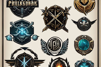 design a fantasy, rpg, sci fi, medieval game logo
