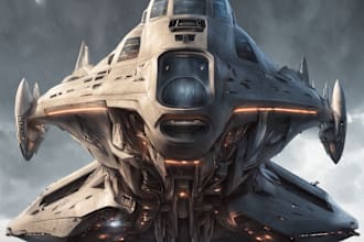 draw a spaceship or vehicle design