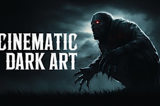 create horror dark art illustration for you