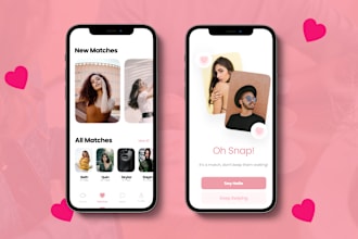 create a custom online dating, social networking app like tinder, bumble, hinge