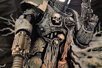 draw warhammer 40k figures with old school