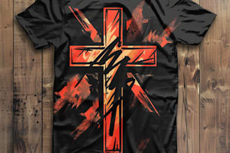 do custom typography christian t shirt design
