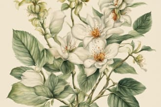 create a lovely illustration of a flower or plant