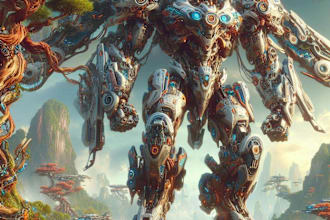 do a sci fi, robot, cyborg, gundam and mecha concept art