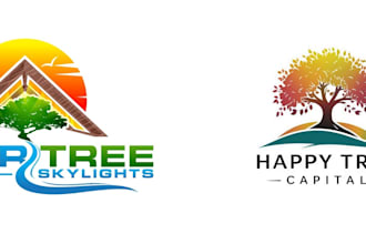 do unique modern vintage mosque ,camera tree logo design
