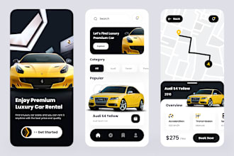 develop car marketplace app, car dealership app, car auction app, car rental app