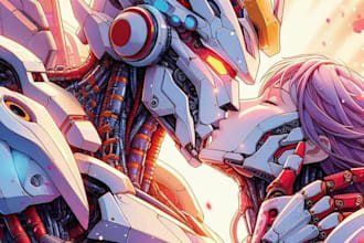 create a uniqe custom mecha, cyborg and robot character