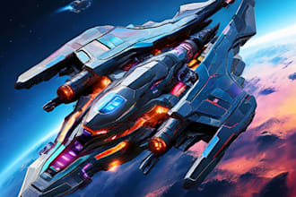 draw a spaceship or vehicle design