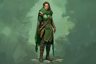 create a d and d character art and dnd art