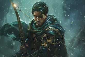 create a dnd art and d and d character for you