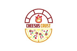 design attractive fired pizza logo