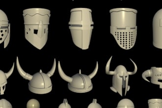 3d bust helmet mask character model cosplay realistic statue armor for 3d print