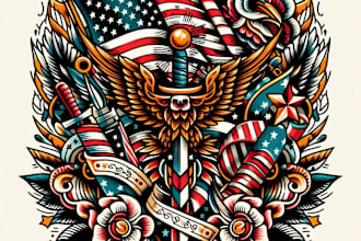 make a american traditional tattoo design by request
