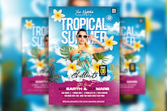 create a trending july 4th flyer, party, church, summer, pool, business flyer
