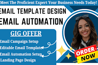 design email templates, email marketing, email automation on klaviyo, mailchimp