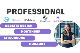design hostinger bluehost godaddy siteground website hostinger website