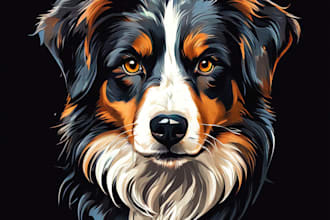 draw illustration pet portrait vector art