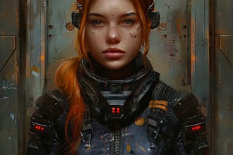 make a high quality character art and sci fi art
