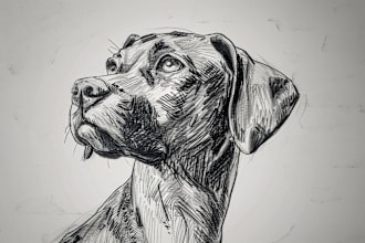 draw disney style pet portrait