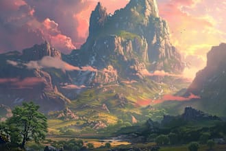 do environment concept art, landscape design