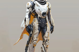 drow a sci fi character illustration or sci fi character art