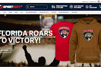 design nfl jersey website in 72hrs, clothing store, nba shopify website