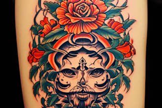 do traditional old school tattoo design