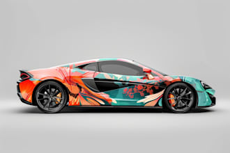 make awesome car wrap design, van wrap, and any vehicle